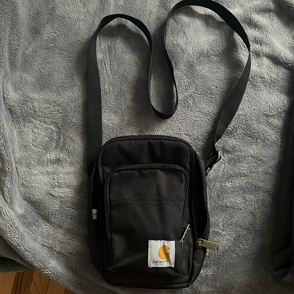 Carhartt Adult Adjustable Crossbody Bag with Zipper Closure, Black, One Size